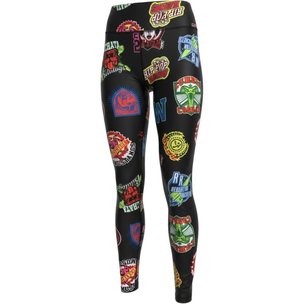 Zumba Wear Leggings Women XS Black Multicolor Good Graphic Print High Rise